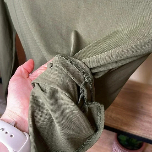 INC Mesh Crewneck Long Sleeve Top Costa Green Size XS NEW - Picture 5 of 6